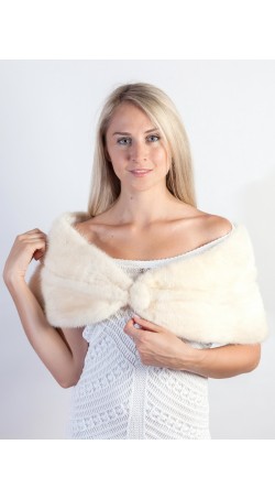 White Mink Fur Stole